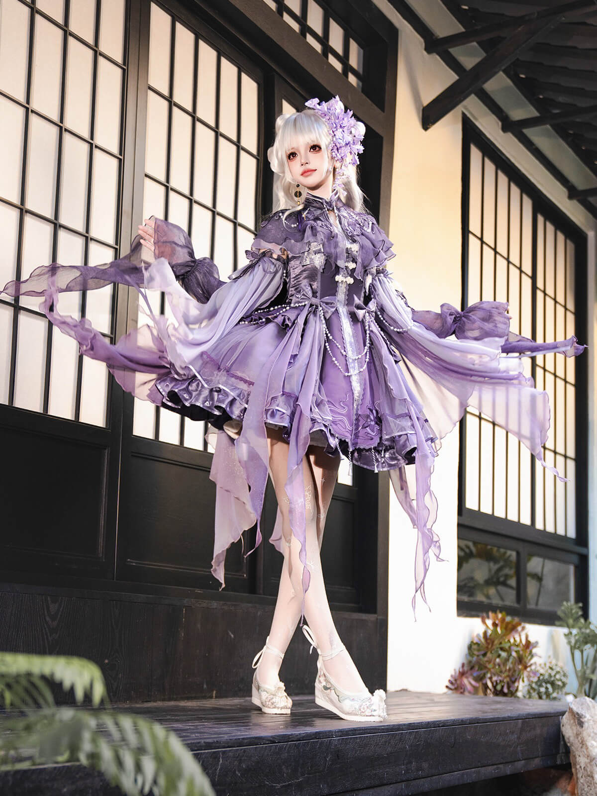 Fairy Butterfly Elegant Purple Lolita Dress - LolitaEraSetSFairy Butterfly Elegant Purple Lolita Dress