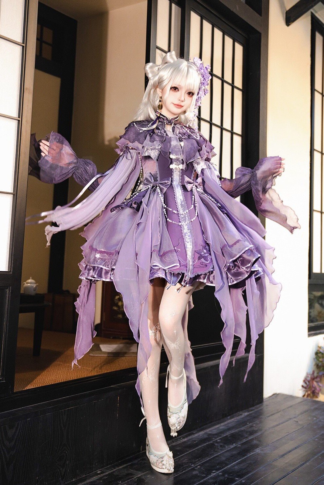 Fairy Butterfly Elegant Purple Lolita Dress - LolitaEraSetSFairy Butterfly Elegant Purple Lolita Dress