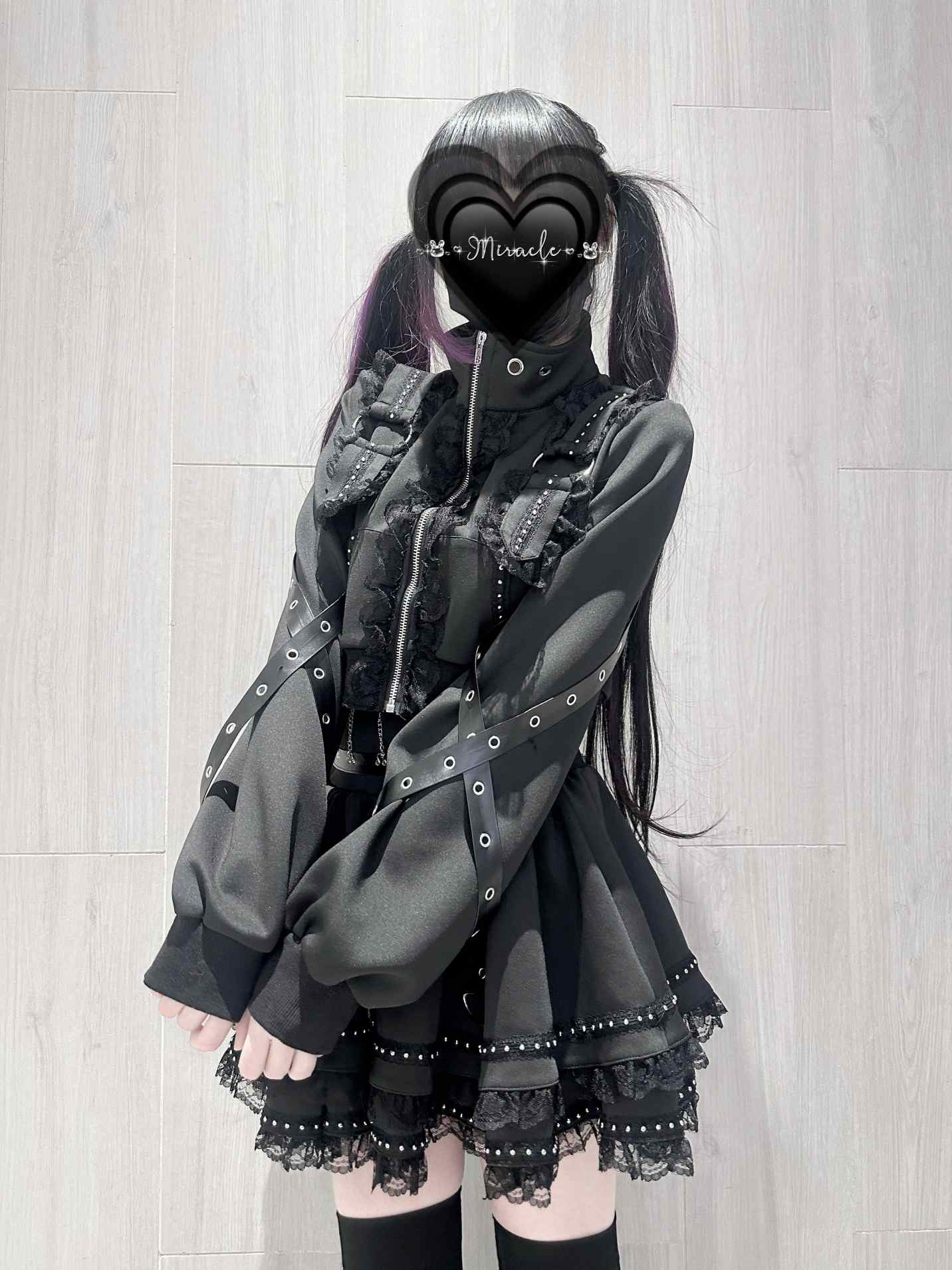 False Judgment Kawaii Japanese Tracksuit Set Dress - LolitaEraBlack SetSFalse Judgment Kawaii Japanese Tracksuit Set Dress