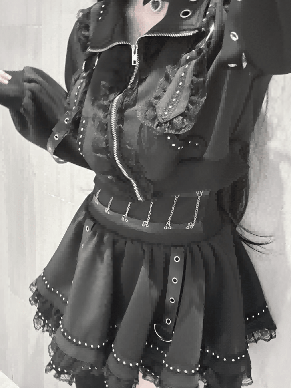 False Judgment Kawaii Japanese Tracksuit Set Dress - LolitaEraBlack SetSFalse Judgment Kawaii Japanese Tracksuit Set Dress