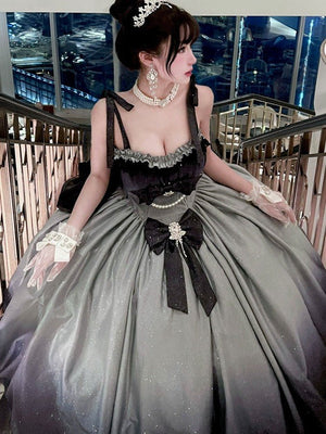 Fantasy Sea & Starry Galaxy Long Party Dress - LolitaEraBlue DressSFantasy Sea & Starry Galaxy Long Party Dress