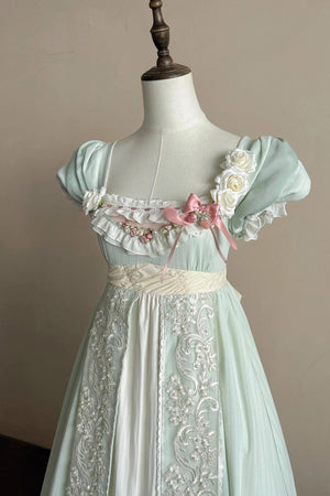 Feast Eve Empire Waist Lolita Dress 1238 - LolitaEraGreen OPSFeast Eve Empire Waist Lolita Dress 1238