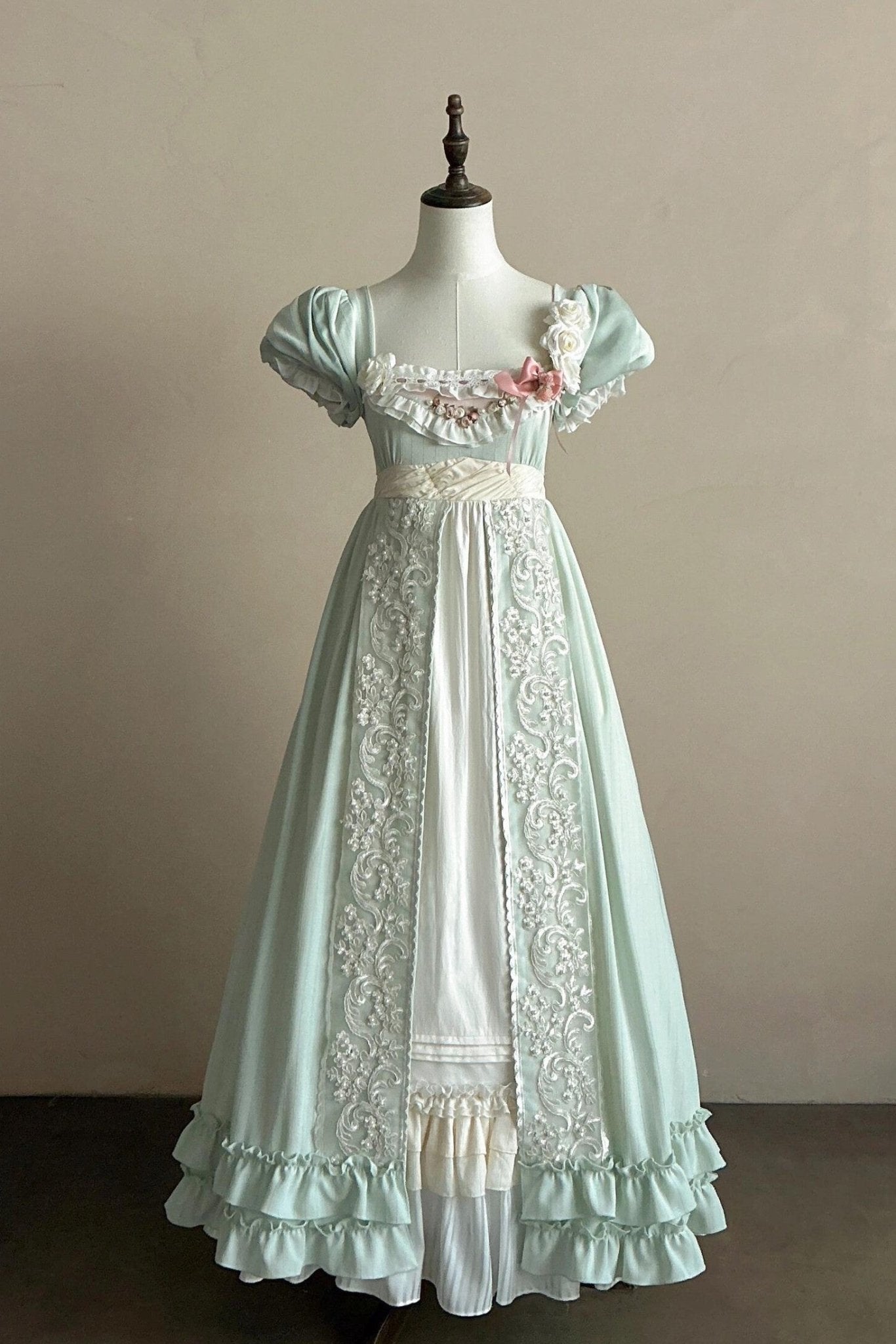 Feast Eve Empire Waist Lolita Dress 1238 - LolitaEraGreen OPSFeast Eve Empire Waist Lolita Dress 1238