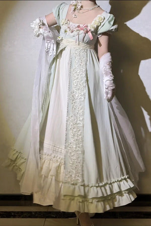Feast Eve Empire Waist Lolita Dress 1238 - LolitaEraGreen OPSFeast Eve Empire Waist Lolita Dress 1238