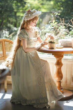 Feast Eve Empire Waist Lolita Dress 1238 - LolitaEraGreen OPSFeast Eve Empire Waist Lolita Dress 1238
