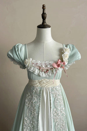 Feast Eve Empire Waist Lolita Dress 1238 - LolitaEraGreen OPSFeast Eve Empire Waist Lolita Dress 1238