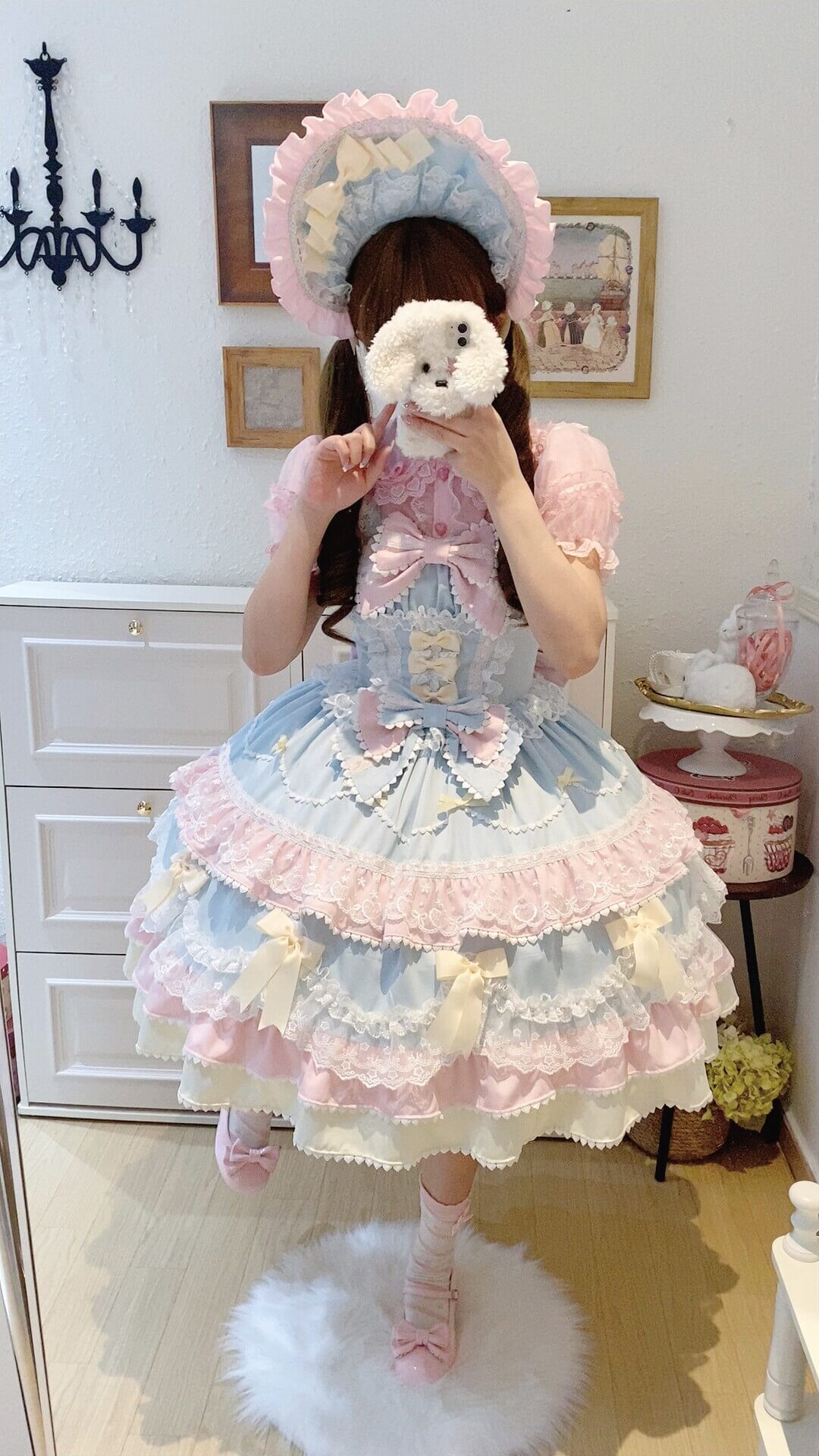 Fondant Cake Lolita Blue JSK Dress - LolitaEraBlue JSK+BNTSFondant Cake Lolita Blue JSK Dress