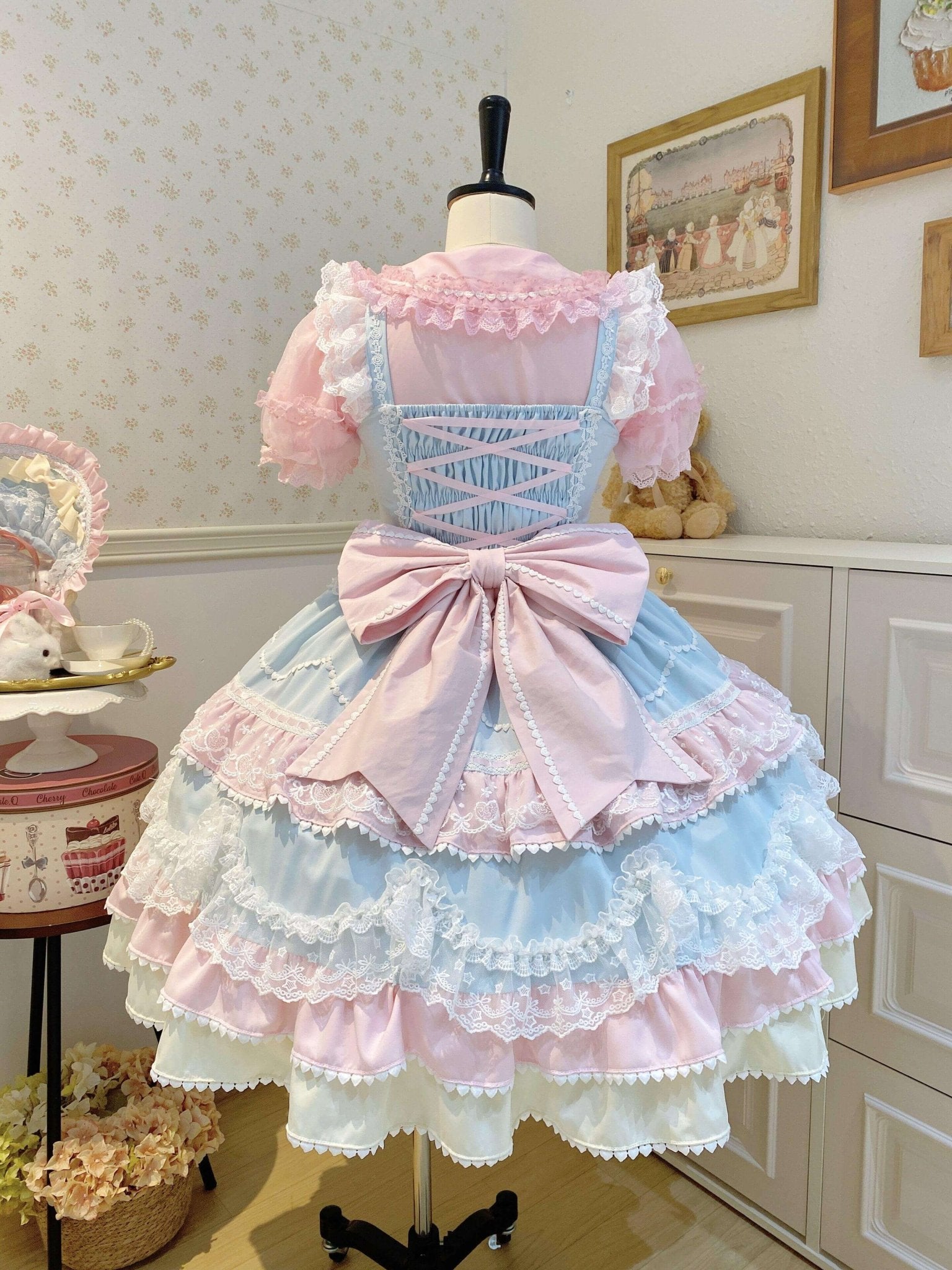 Fondant Cake Lolita Blue JSK Dress - LolitaEraBlue JSKSFondant Cake Lolita Blue JSK Dress