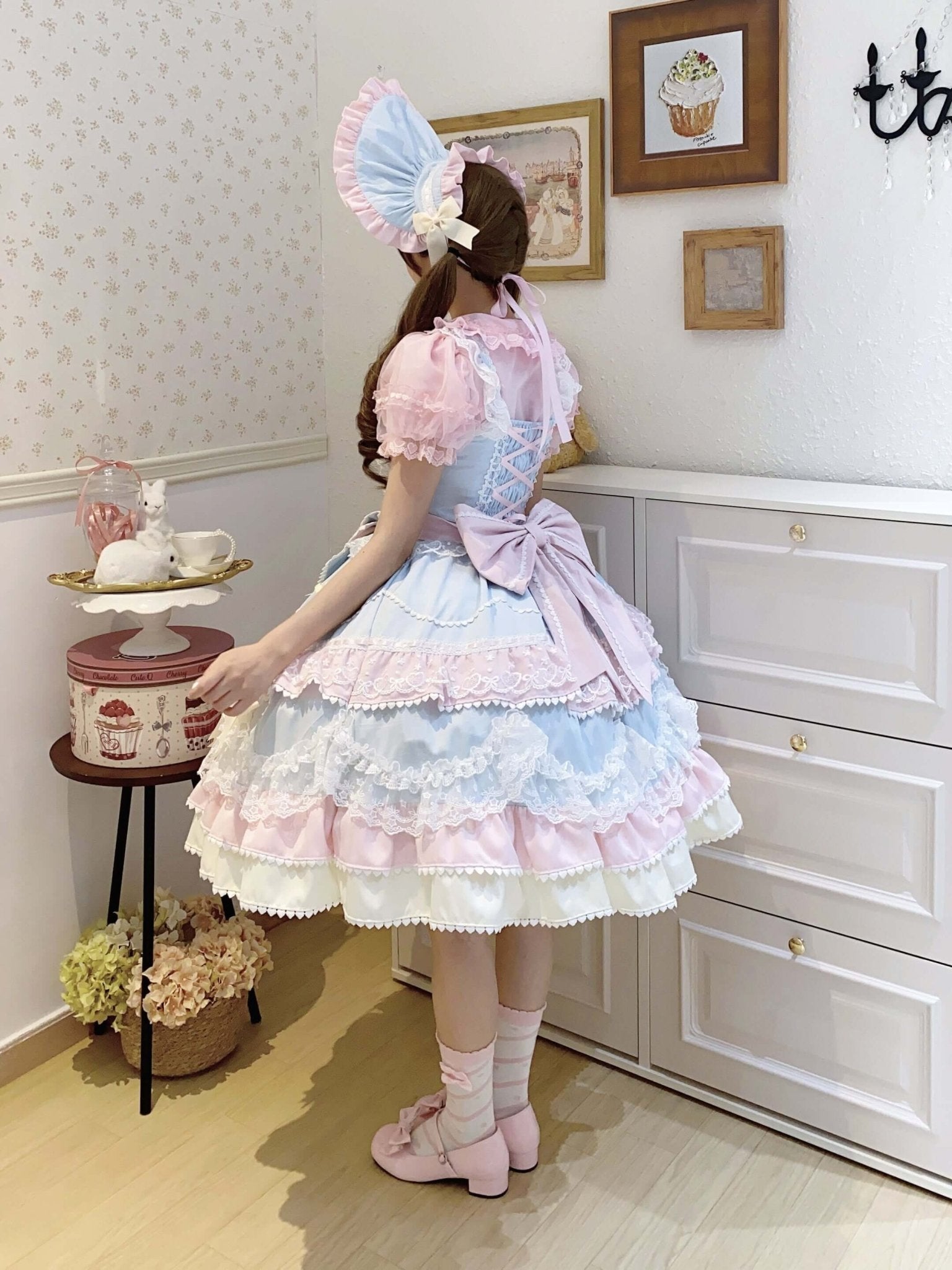 Fondant Cake Lolita Blue JSK Dress - LolitaEraBlue JSKSFondant Cake Lolita Blue JSK Dress