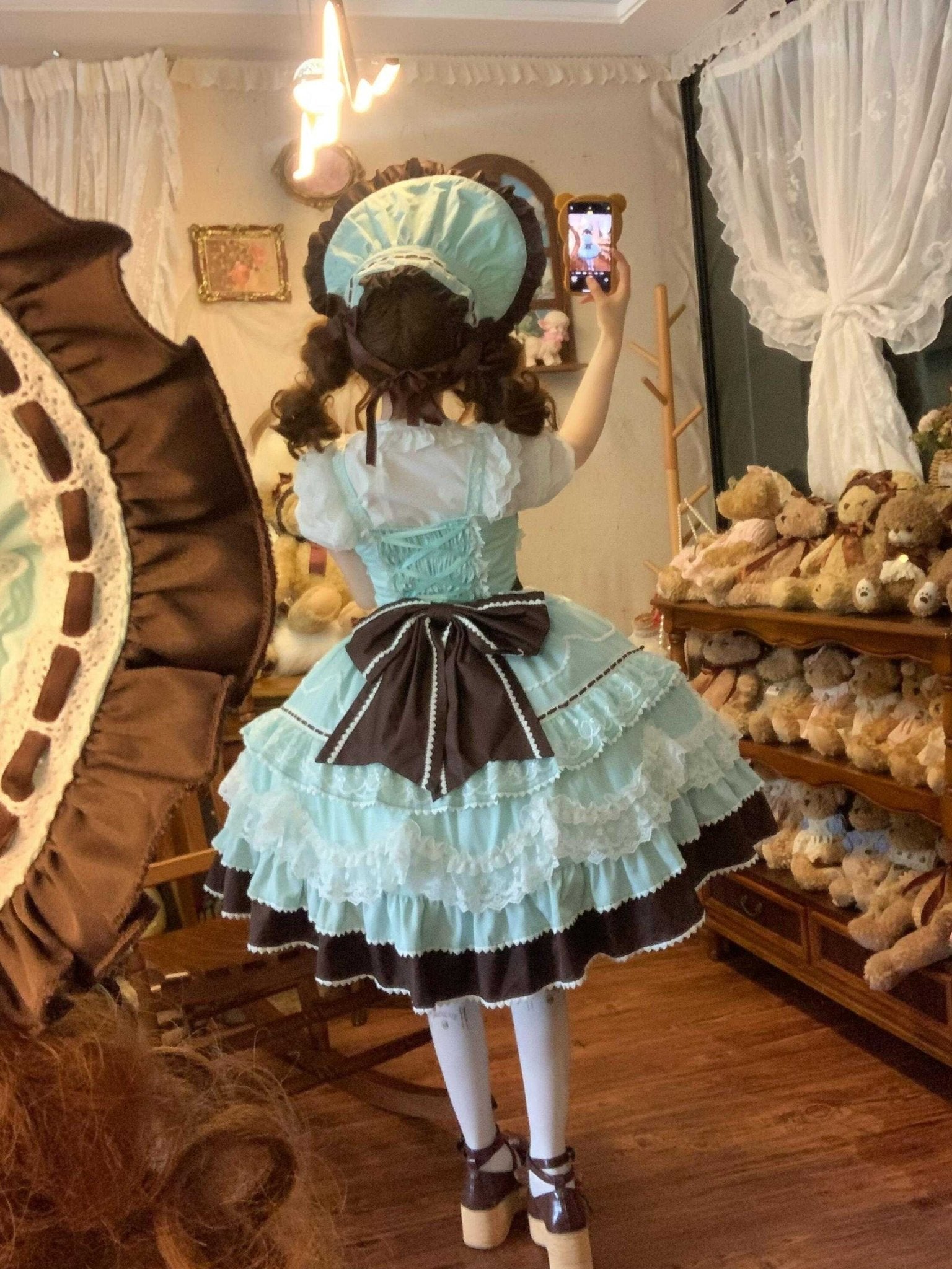 Fondant Cake Lolita Chocolate JSK Dress - LolitaEraChocolate JSKSFondant Cake Lolita Chocolate JSK Dress