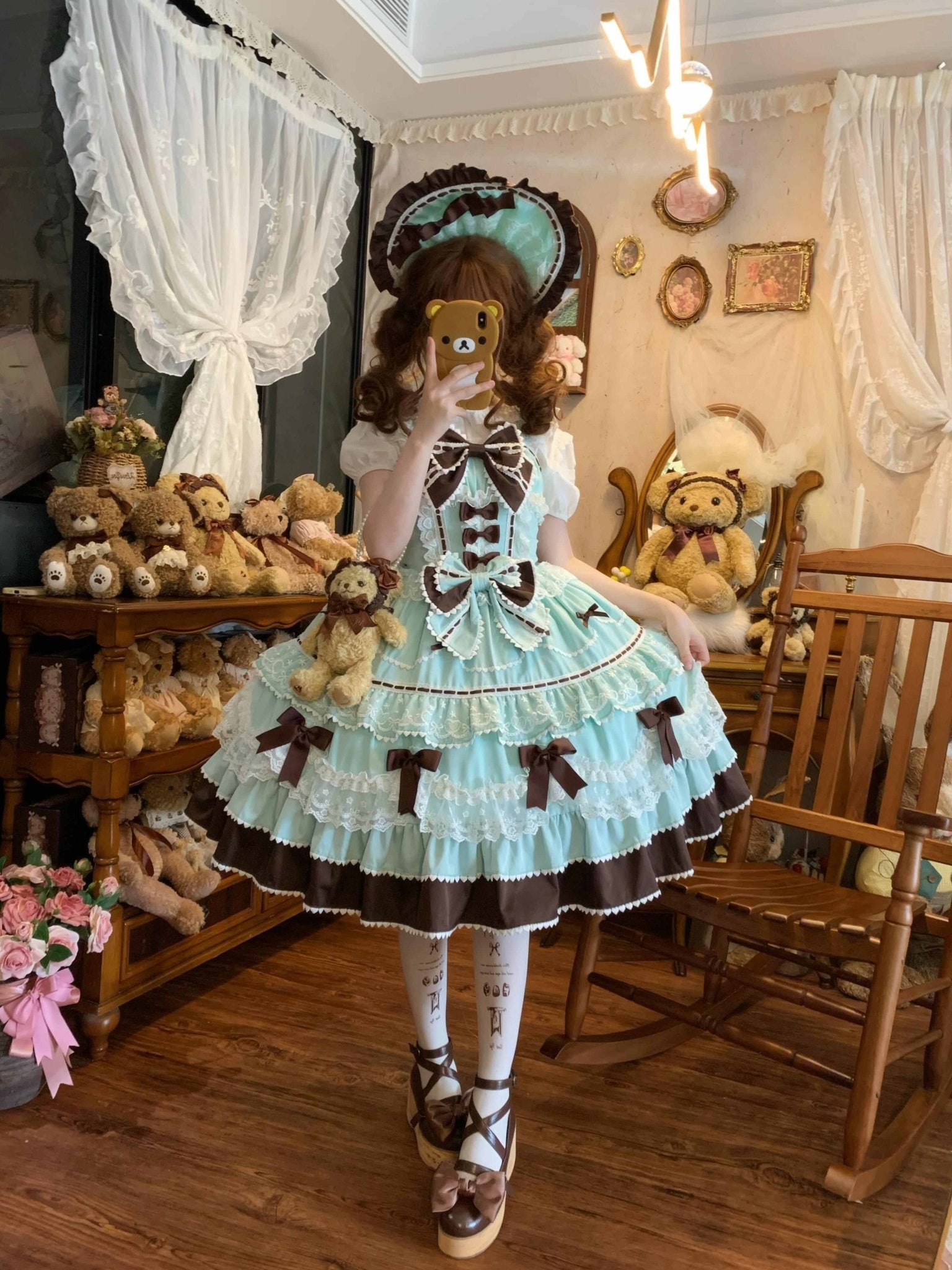 Fondant Cake Lolita Chocolate JSK Dress - LolitaEraChocolate JSKSFondant Cake Lolita Chocolate JSK Dress