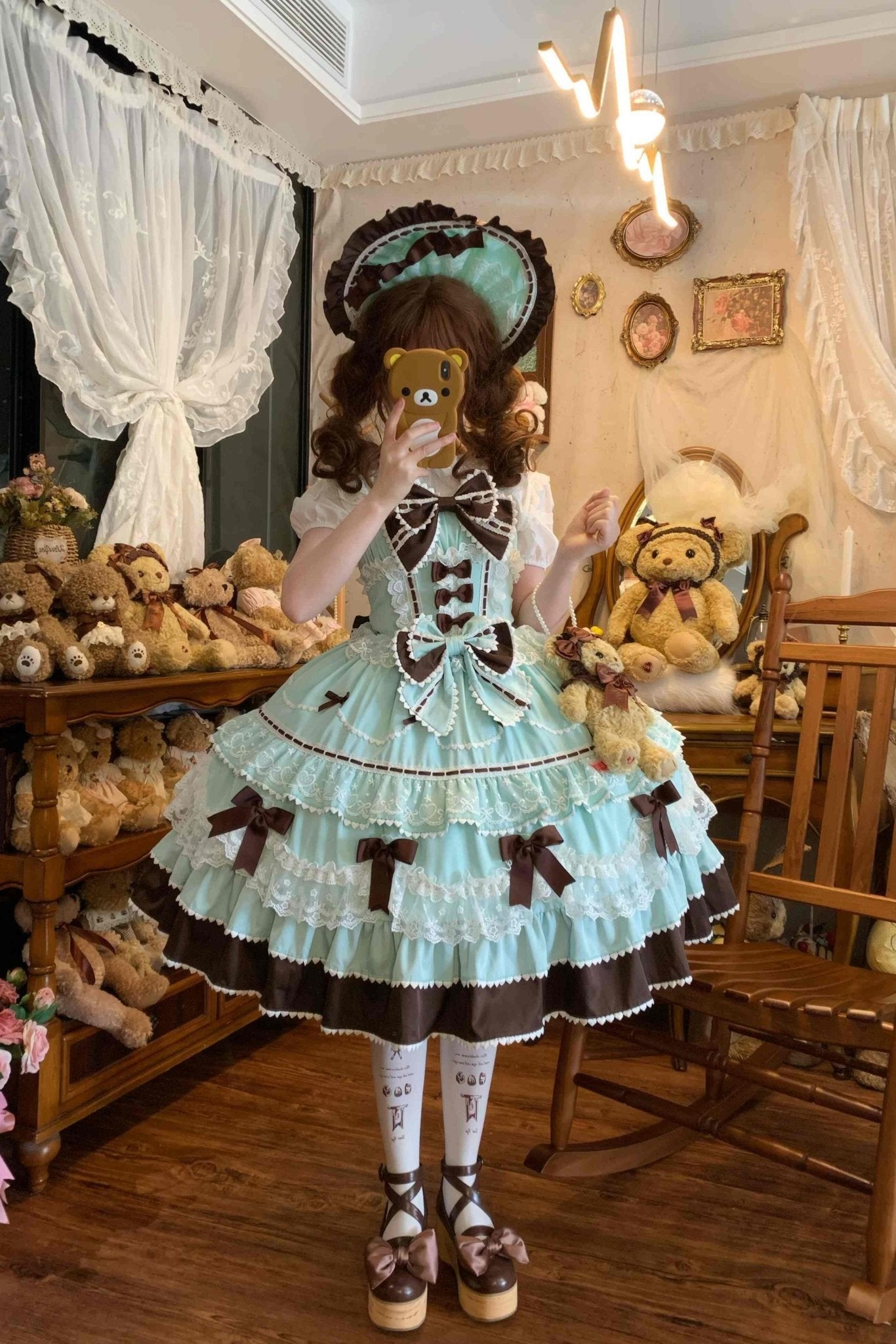 Fondant Cake Lolita Chocolate JSK Dress - LolitaEraChocolate JSKSFondant Cake Lolita Chocolate JSK Dress