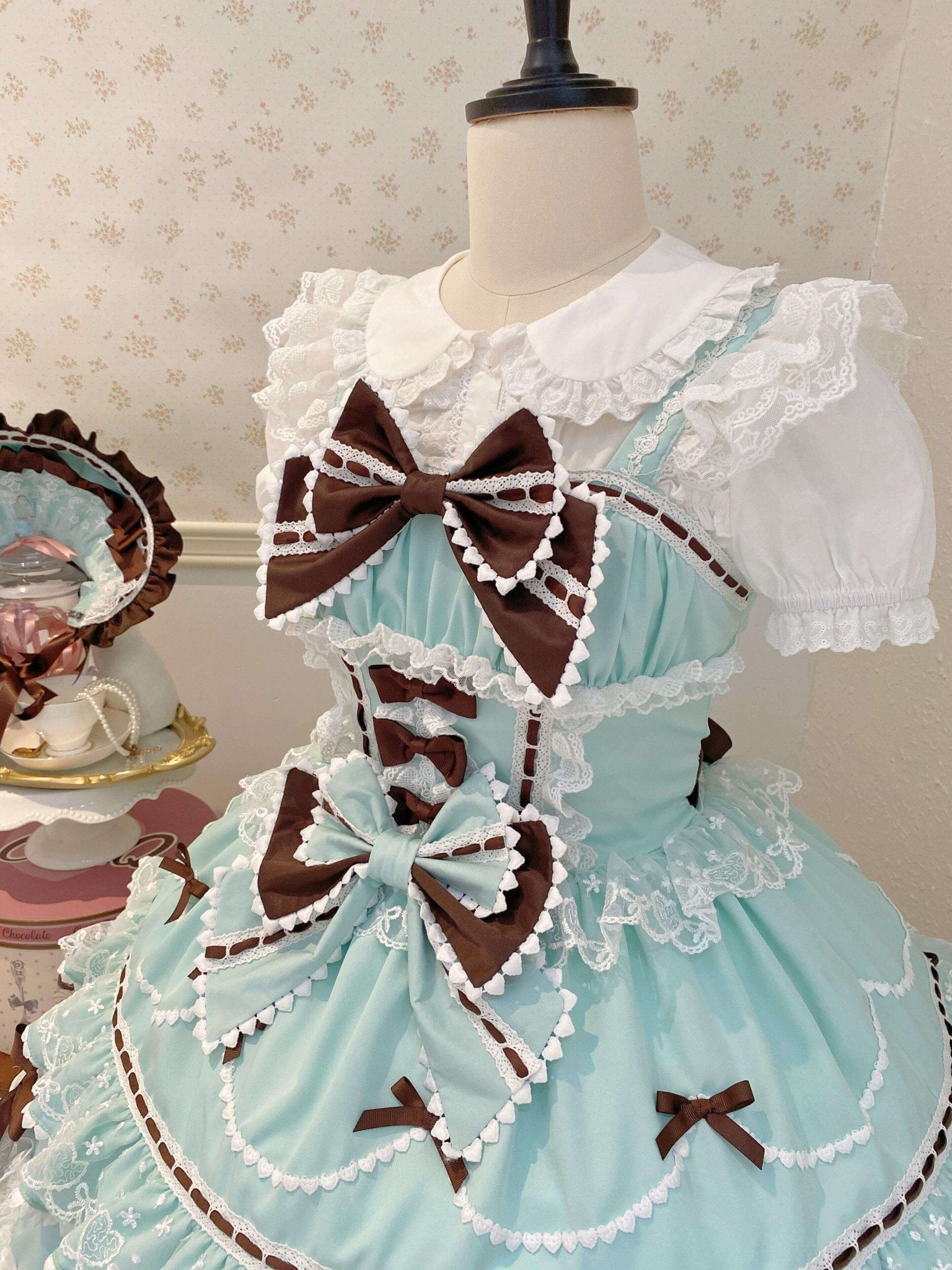 Fondant Cake Lolita Chocolate JSK Dress - LolitaEraChocolate JSKSFondant Cake Lolita Chocolate JSK Dress