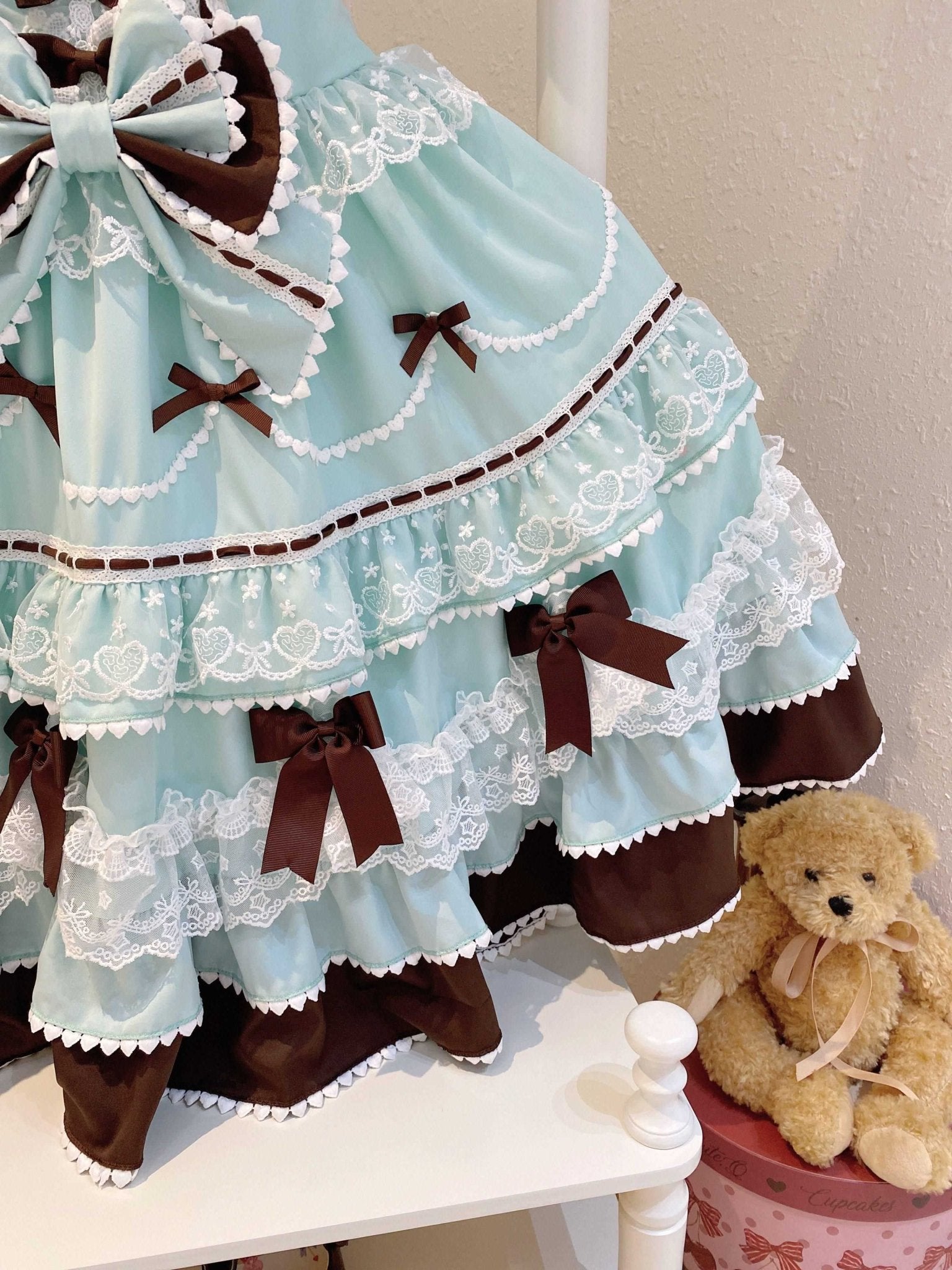 Fondant Cake Lolita Pink & Blue JSK Dress 1313 - LolitaEraChocolate JSK+BNTSFondant Cake Lolita Pink & Blue JSK Dress 1313