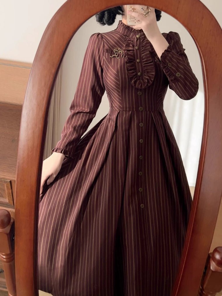 Forest Castle Vintage Dark Red Dress 1275 - LolitaEraBlack VestSForest Castle Vintage Dark Red Dress 1275