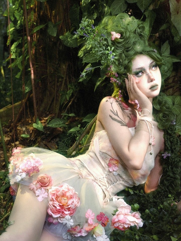 Forest Spirit Mori Style Top & Skirt Set - LolitaEra