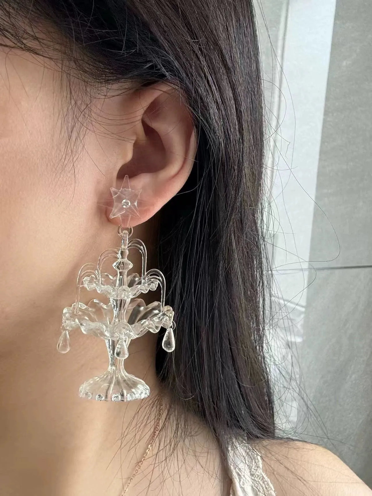Extro Code ｜Fountain earrings S925 silver