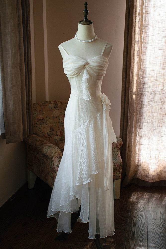 French Camellia Moonlight White Evening Gown - LolitaEraWhiteSFrench Camellia Moonlight White Evening Gown