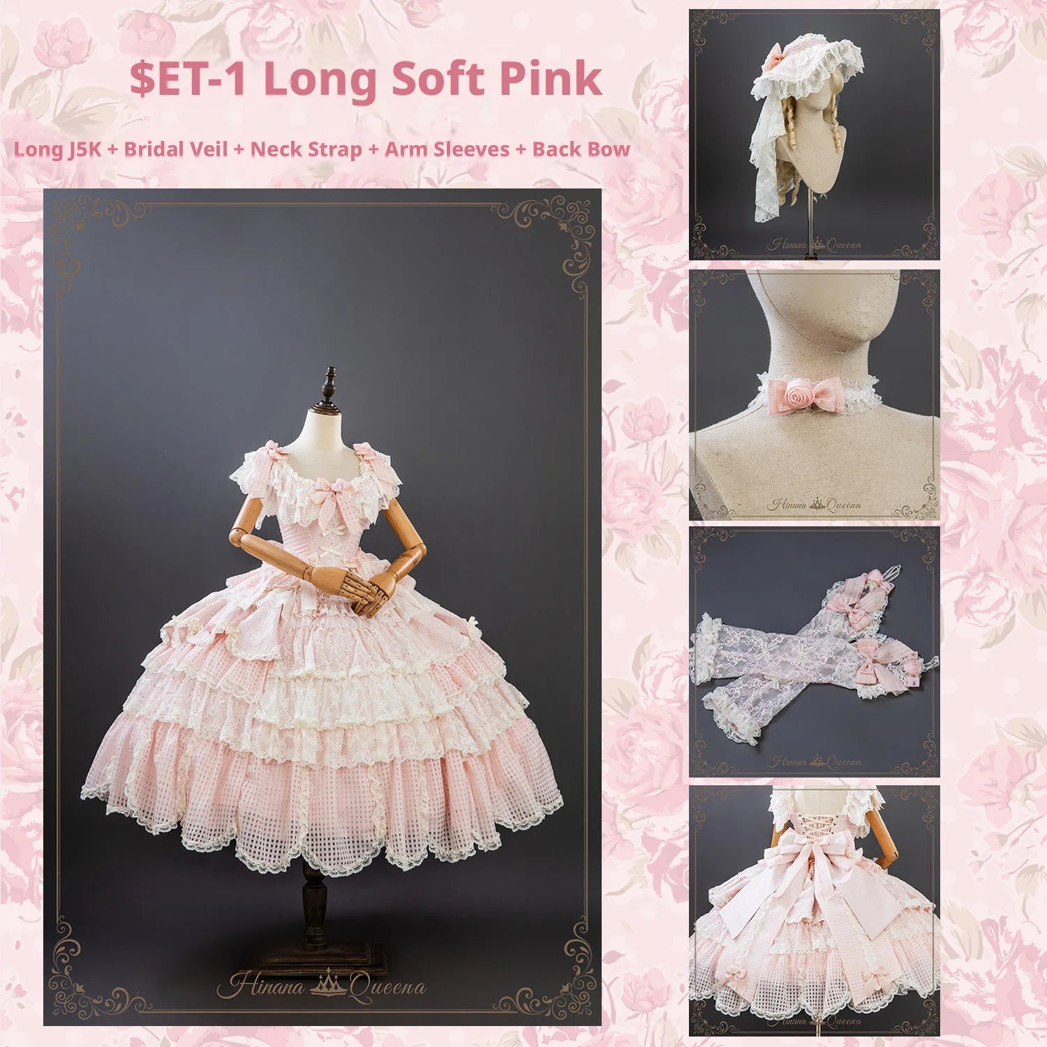 Frosted Starlight Elegant Bridal Sweet Lolita JSK Dress - LolitaEra
