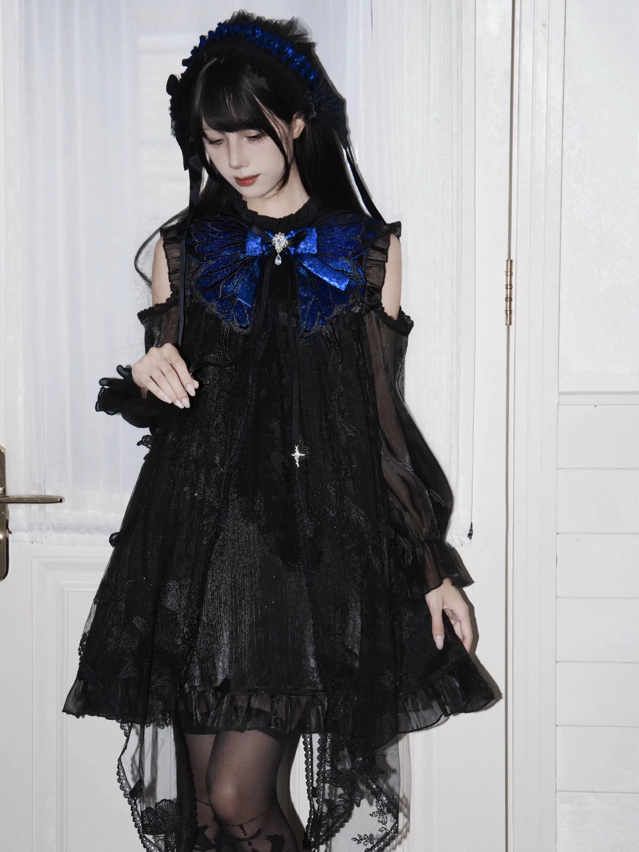 [Full Payment Pre-order] Blue Morpho Dodo Lolita Original OP Dress