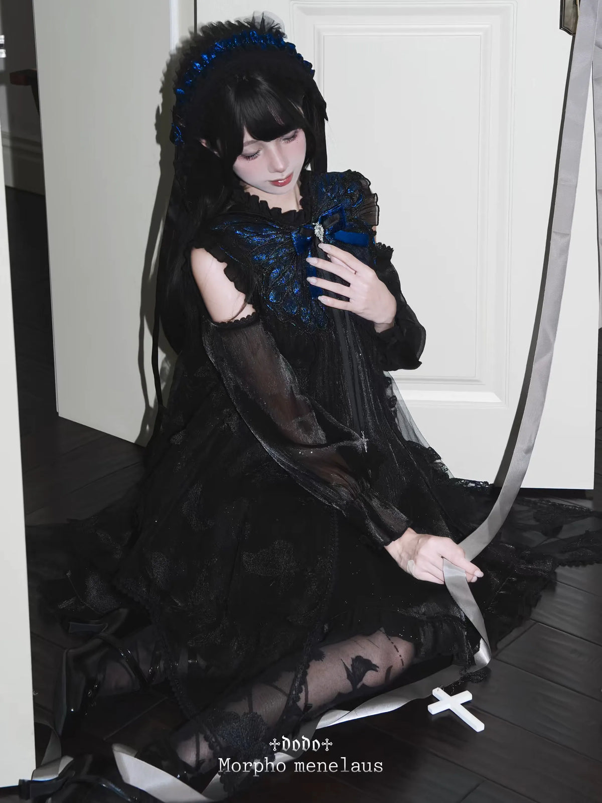 [Full Payment Pre-order] Blue Morpho Dodo Lolita Original OP Dress