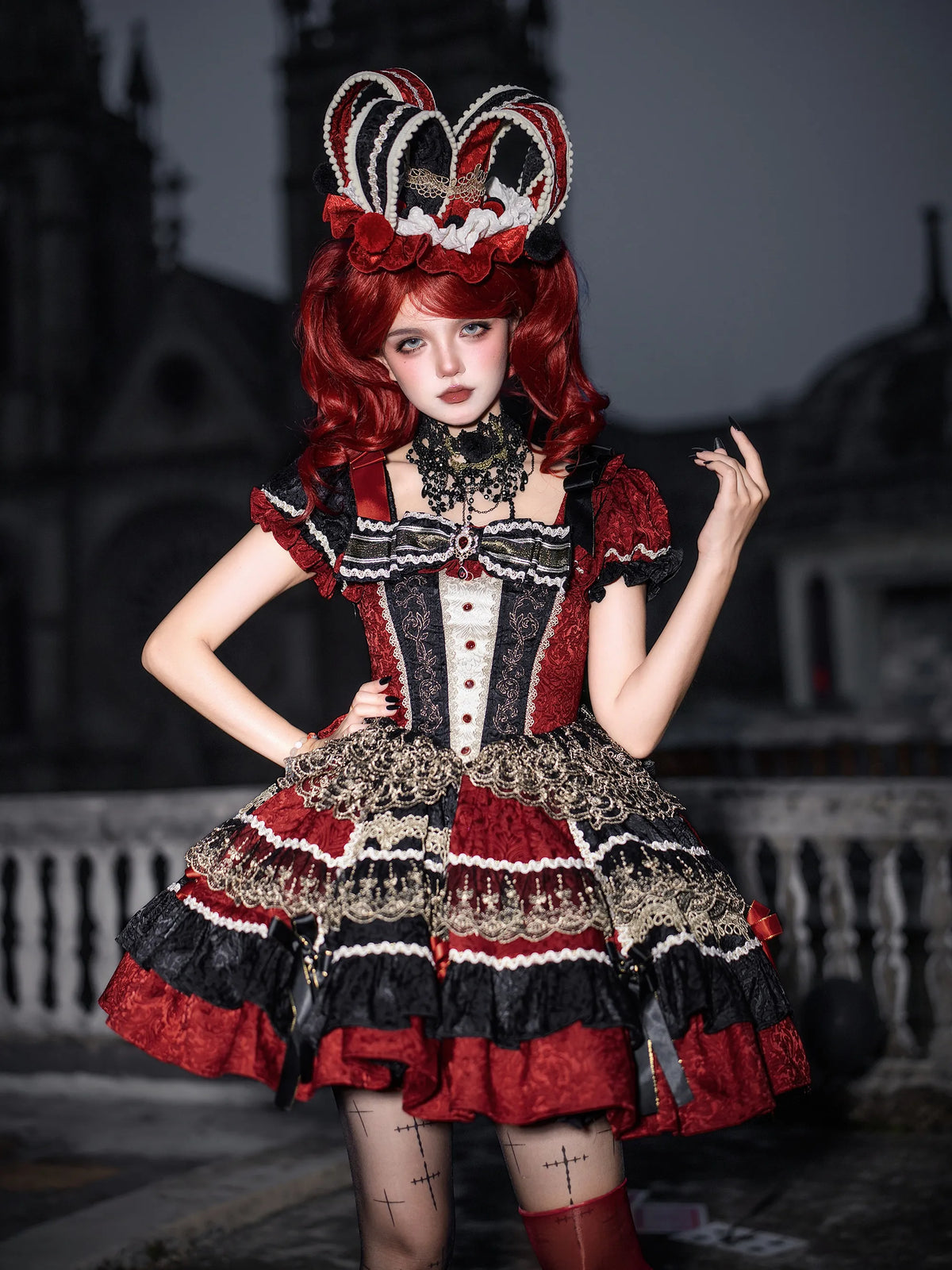 Full Set [Queen of Hearts] Dream Magic Box Lolita Sweet Cool Gothic Style Lolita Dress