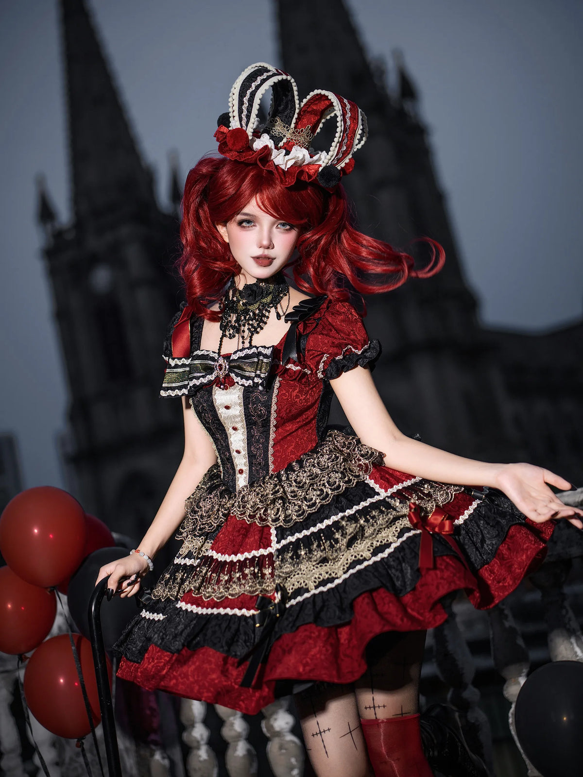 Full Set [Queen of Hearts] Dream Magic Box Lolita Sweet Cool Gothic Style Lolita Dress