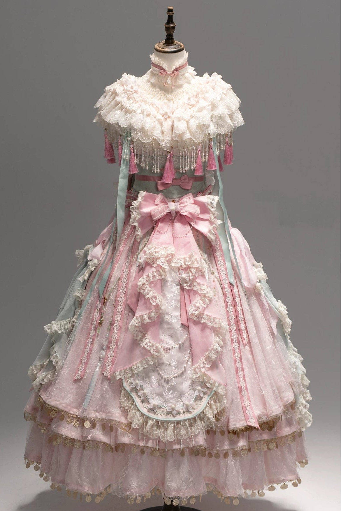 【长款现货掉落】芙蓉花旦中华风Lolita少女JSK粉色lo国风连衣裙