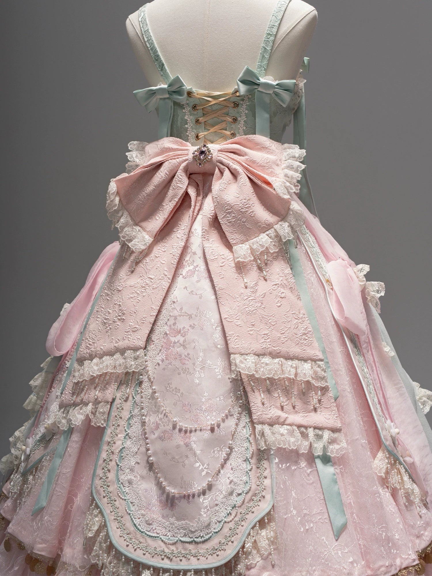 【长款现货掉落】芙蓉花旦中华风Lolita少女JSK粉色lo国风连衣裙