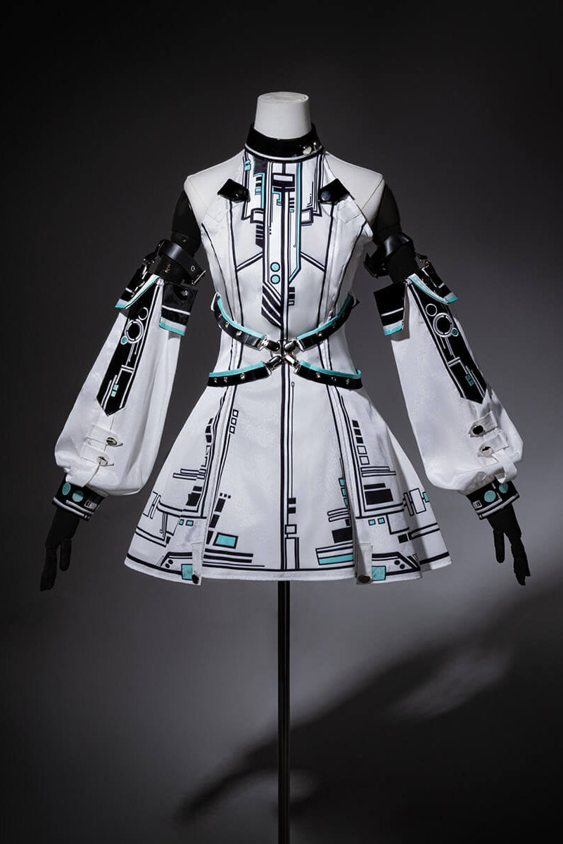 Future Mecha Girl Cyberpunk Bunny Ear Lolita Set - LolitaEraFull SetSFuture Mecha Girl Cyberpunk Bunny Ear Lolita Set