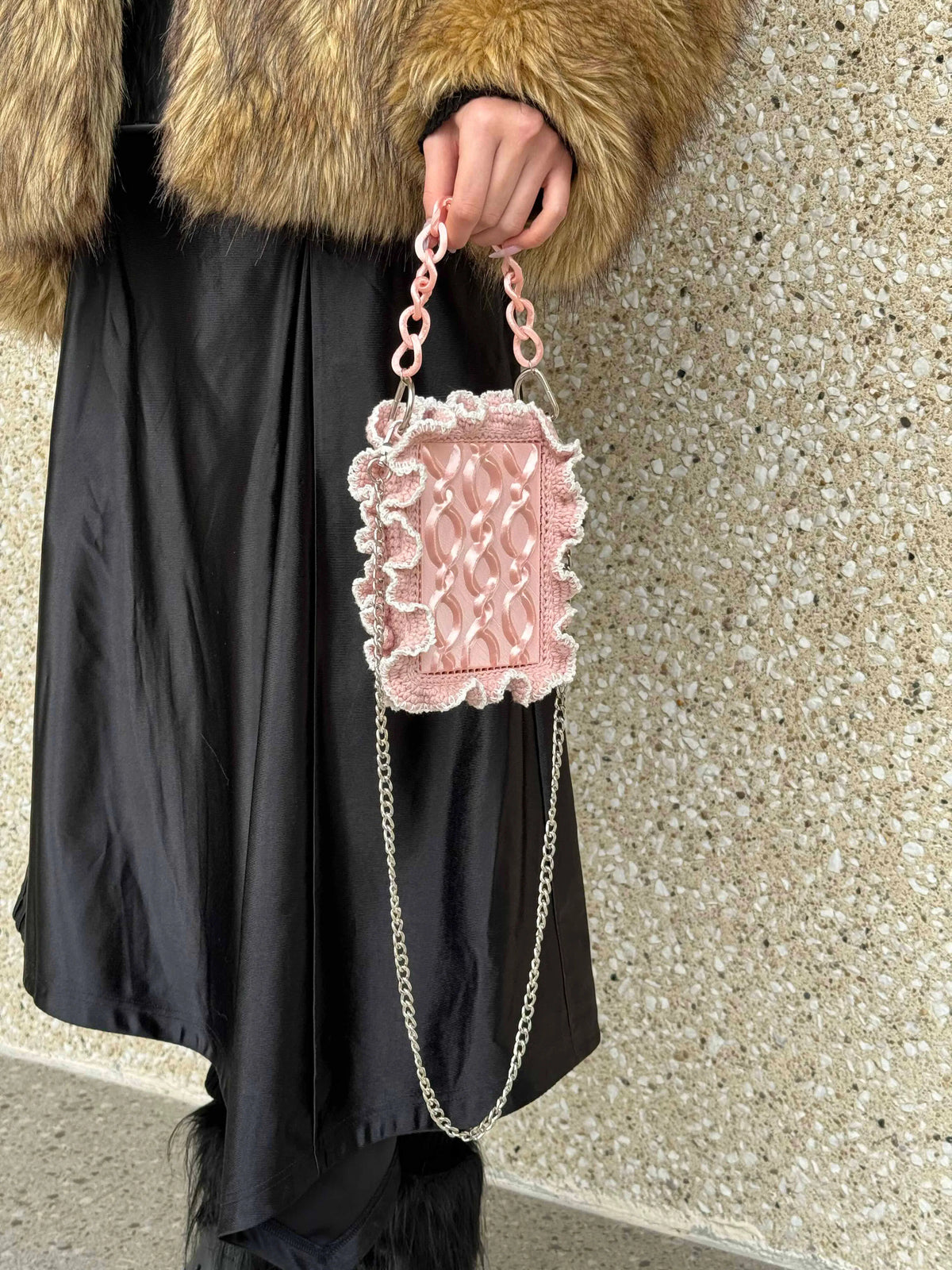 Genuine design trend bag, with snowflakes, trend of season