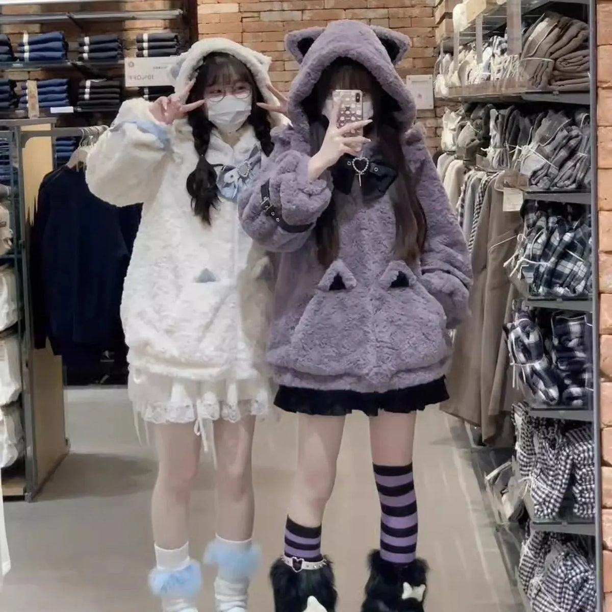 Genuine keep warm Japanese velvet jacket, Lolita style
