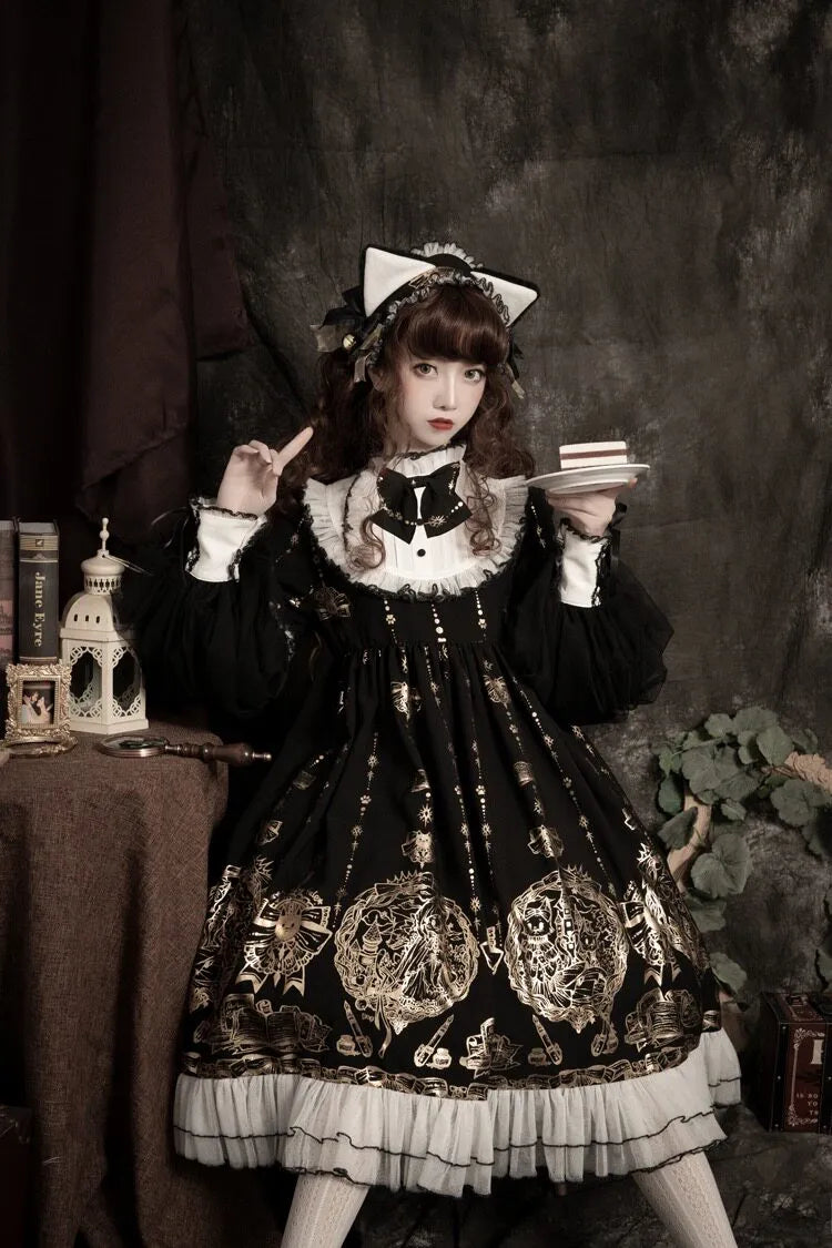 Little Deer Peach Jam Genuine long-sleeve, Lolita style, Lolita Jsk, Lolita OP