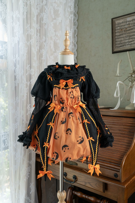 Lemon genuine pumpkin lantern, dress, children's clothing, (Physicals), Lolita style, halloween