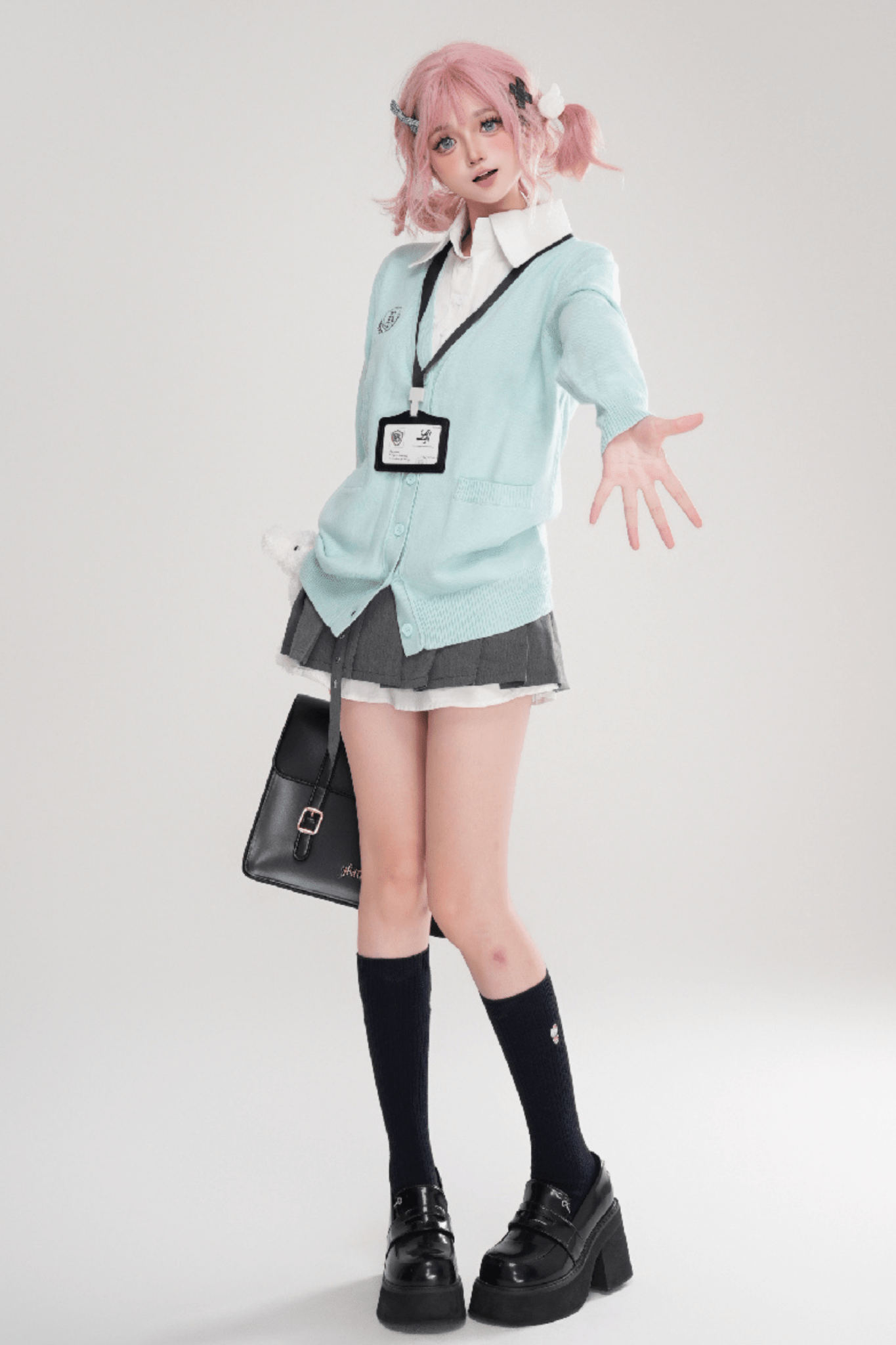 Girly Style Japanese Academia Faux 2 - Piece Sweater - LolitaEraGreenSGirly Style Japanese Academia Faux 2 - Piece Sweater