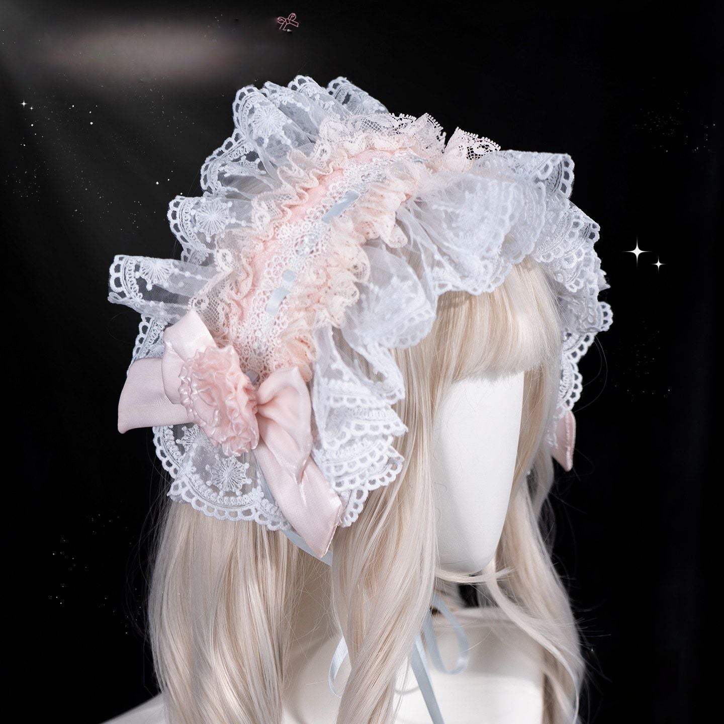 Glass Isle Balletcore Elegant Pink JSK Tiered Dress - LolitaEraPink HairbandSGlass Isle Balletcore Elegant Pink JSK Tiered Dress