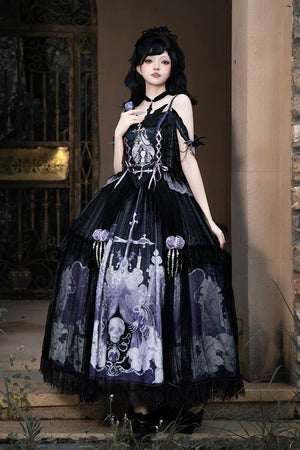 Gothic Ghost Classic Lolita Set LE1138 - LolitaEraSetSGothic Ghost Classic Lolita Set LE1138