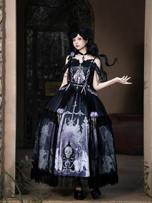 Gothic Ghost Classic Lolita Set LE1138 - LolitaEraSetSGothic Ghost Classic Lolita Set LE1138