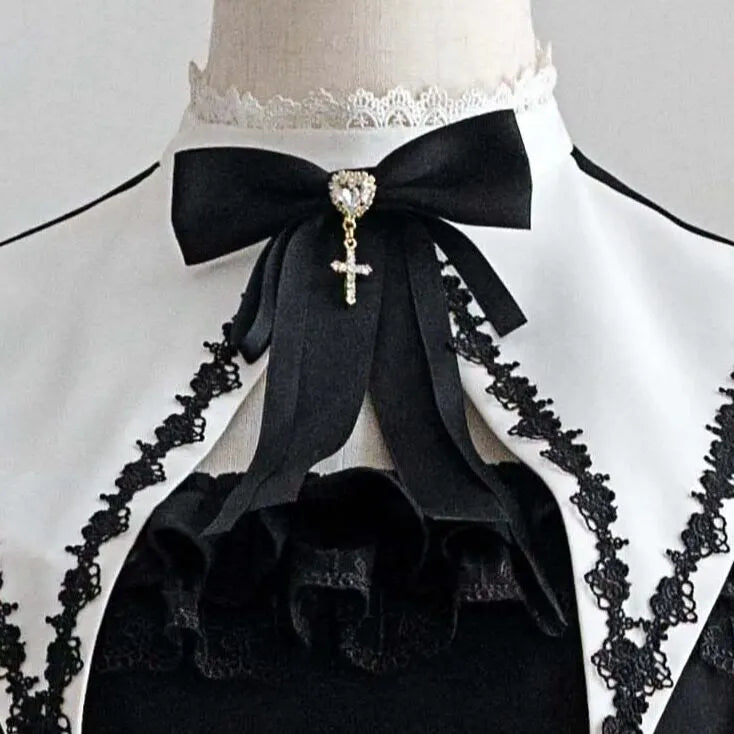 Balance Payment【Twilight Judgment】Gothic Lolita Dream Magic Box Black Elegant TR Embroidery Dress