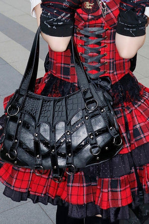 Gothic Punk Snake Print Lolita Ita Bag 1221 - LolitaEraBlackGothic Punk Snake Print Lolita Ita Bag 1221