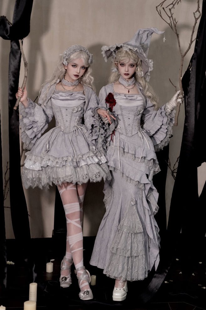 Gothic Witch Mermaid - Tail Lolita Corset Set - LolitaEraShort SetSGothic Witch Mermaid - Tail Lolita Corset Set