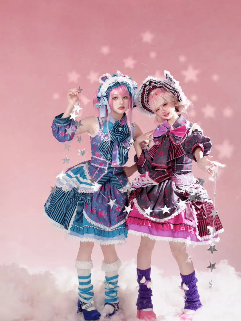 【9.3 Deadline, No Restock for 3 Years】Moonlight Tavern Lolita Graffiti Party fullset Deposit Reservation