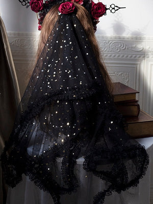 Halloween Gothic Witch Sorcerer Hat LE4156 - LolitaEraBlack and Red HaloHalloween Gothic Witch Sorcerer Hat LE4156