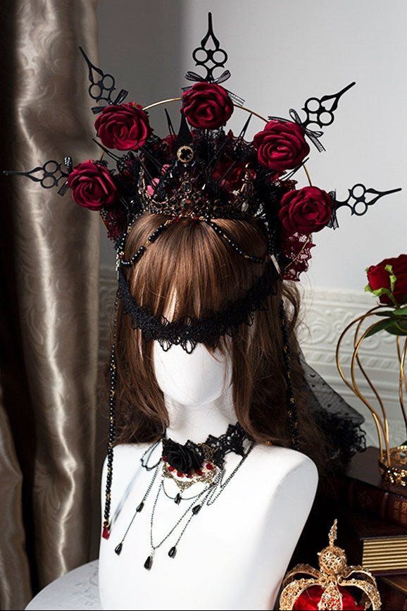 Halloween Gothic Witch Sorcerer Hat LE4156 - LolitaEraSetHalloween Gothic Witch Sorcerer Hat LE4156