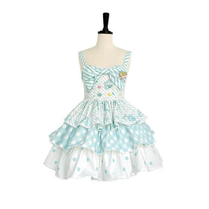 Hatsune Miku Co - branded Cake Tier Lolita JSK Dress - LolitaEraBlue JSKSHatsune Miku Co - branded Cake Tier Lolita JSK Dress