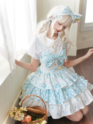 Hatsune Miku Co - branded Cake Tier Lolita JSK Dress - LolitaEraBlue JSKSHatsune Miku Co - branded Cake Tier Lolita JSK Dress