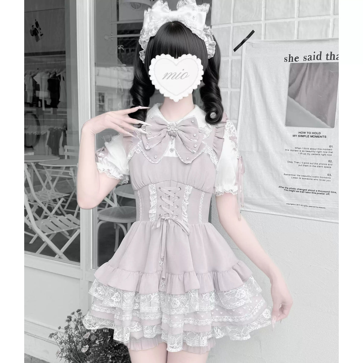 【Heart Key Treasure Box】Japanese Style Jirai Kei Ryousangata Twin Set