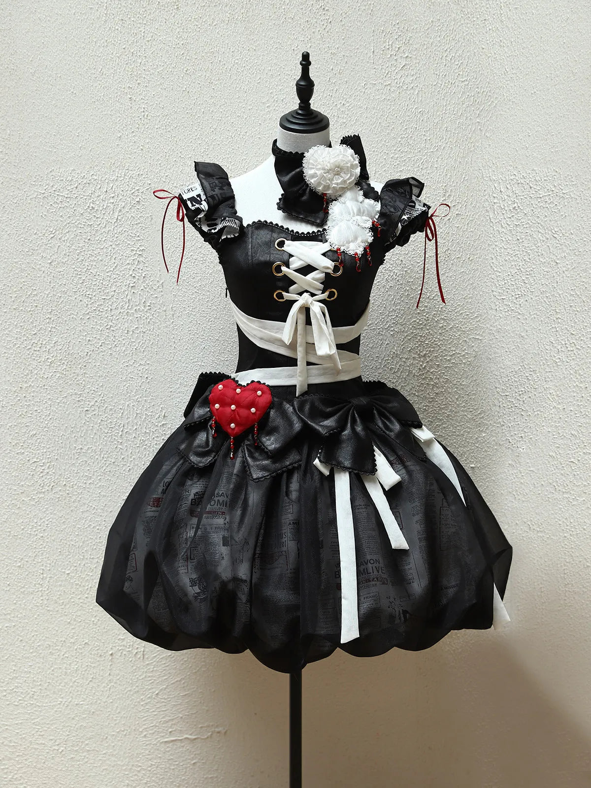 Heart Theatre Gothic Grotesque Lolita OP Dress - LolitaEra
