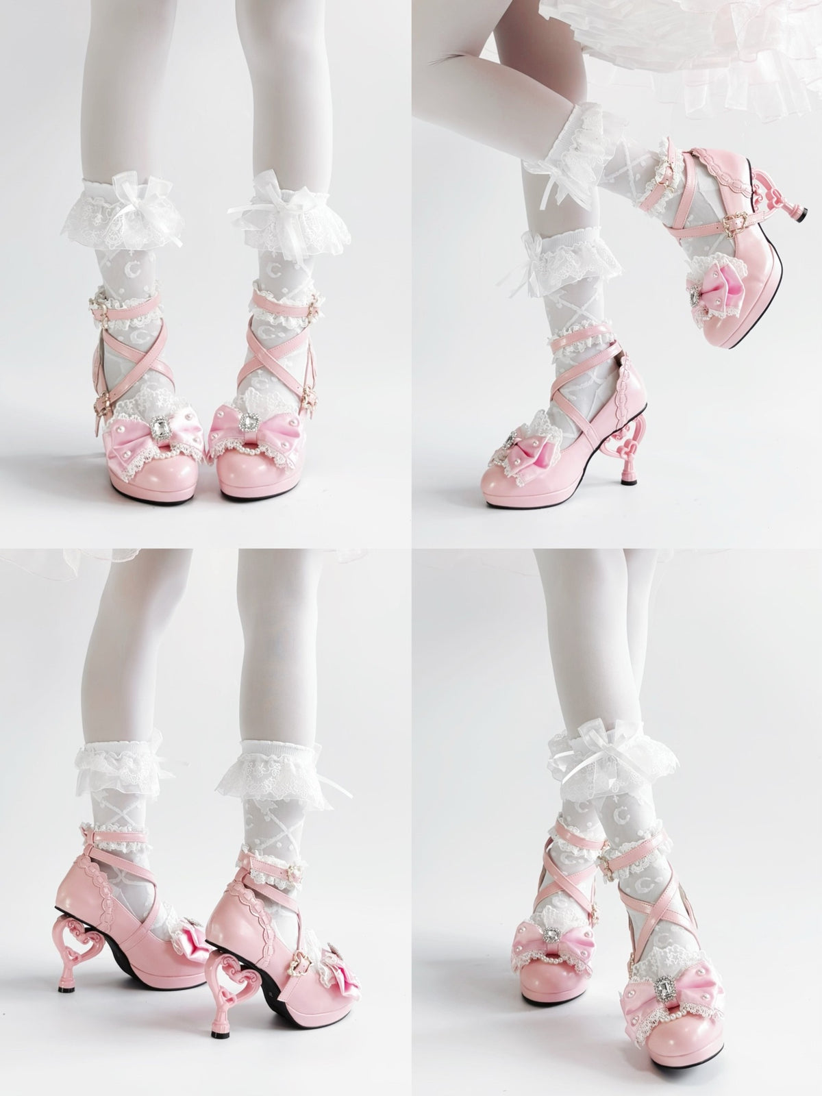 Heisei Yukihime Japanese Unique Heel Lolita Pumps - LolitaEra