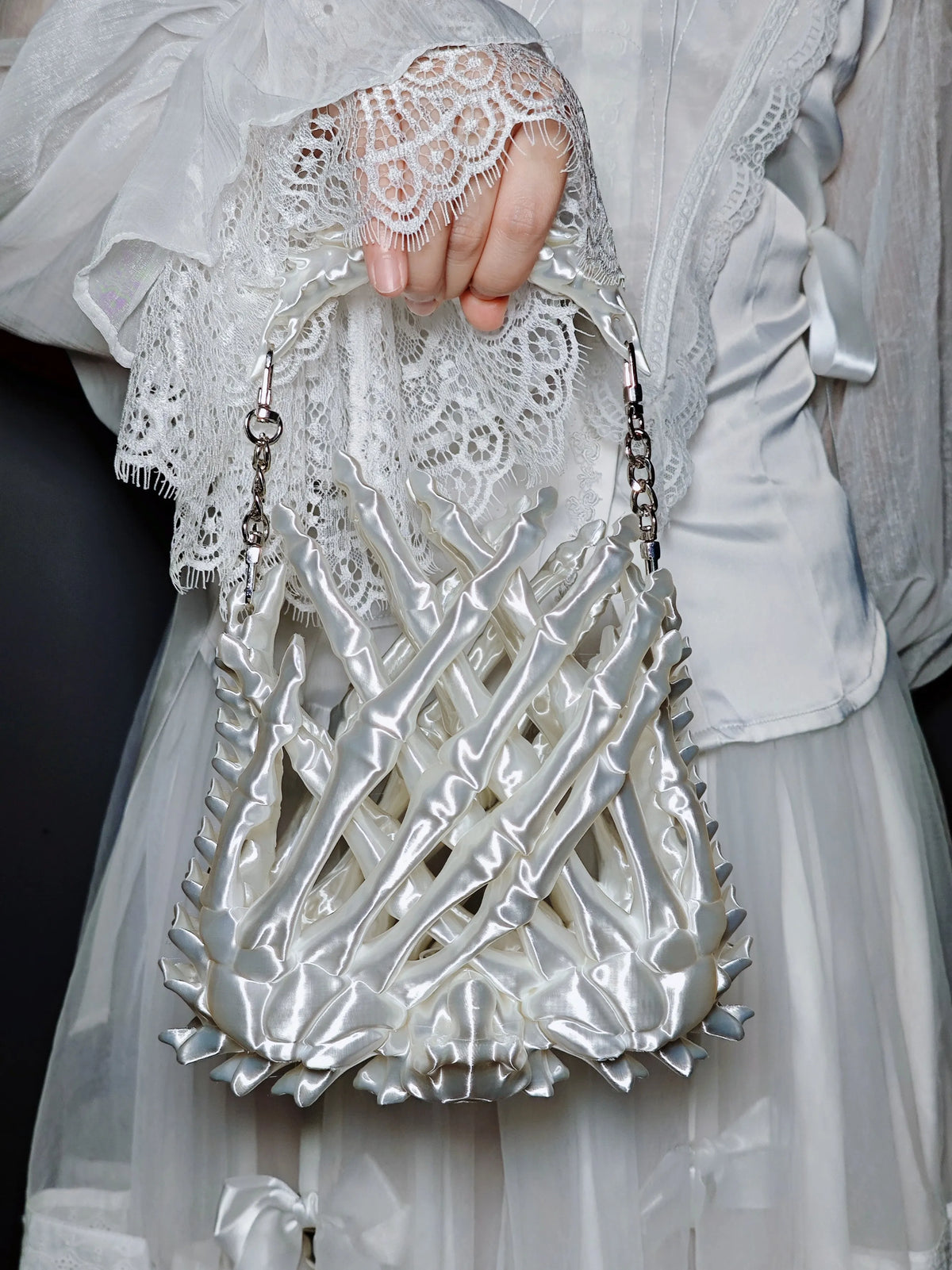 Sacred Relic Unprayed Bone Bag Glitch Reverie Original 3D Printed Handbag